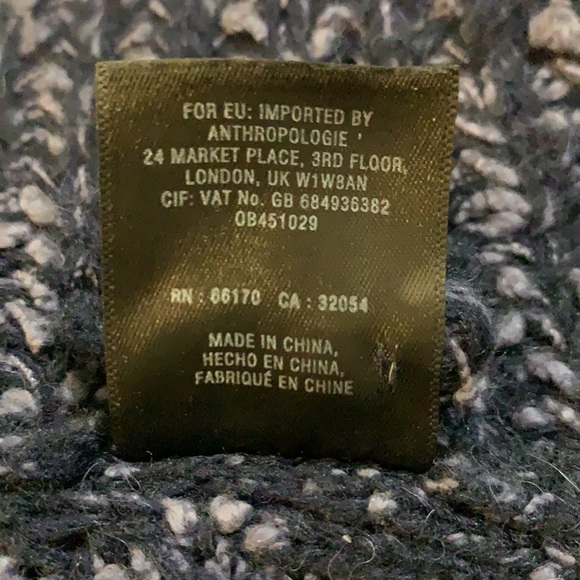 Anthropologie Moth Blue Zipper Sweater sz M - Picture 12 of 12